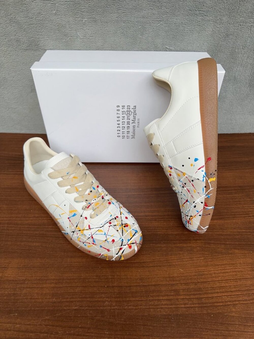 Maison Margiela Paint-Splatter German Army Trainers (GATs)